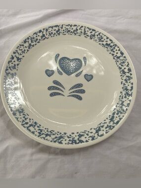 Vintage Corelle by Corning Blue Heart Dinner Plate – Made in USA Rare